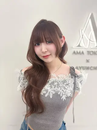 ロング 韓国ヘア🎀 もかのヘアスタイル