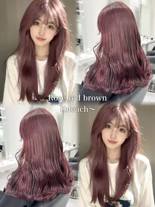 ロング カラー ヘアアレンジ えびけん/色落ちまで 可愛い♥️のヘアスタイル