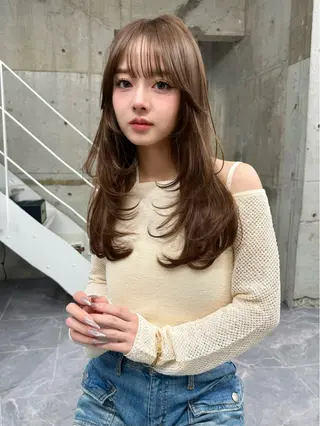 ロング カラー Chihiro♡ 柔らか韓国レイヤーのヘアスタイル