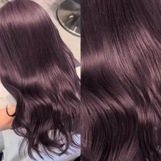 ロング カラー 💗愛され暖色💗 ピンク/レッド💗のヘアスタイル