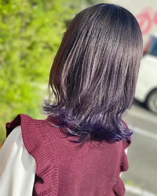 ミディアム カラー 荒木 ひろかのヘアスタイル
