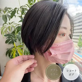 ショート カラー アンブレラカラー💫 フェイスフレーミングのヘアスタイル