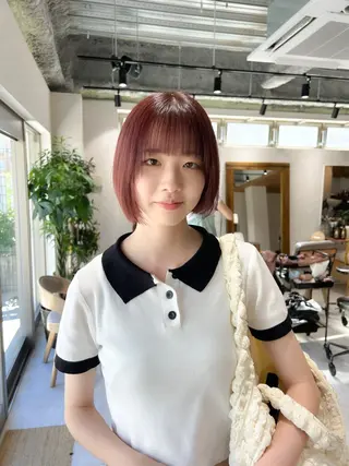 セミロング カラー 🎀レイヤー・艶カラ ー🎀YUMEKAのヘアスタイル