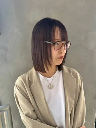 ミディアム カラー ウルフ レイヤー パーマ🪐MANAのヘアスタイル