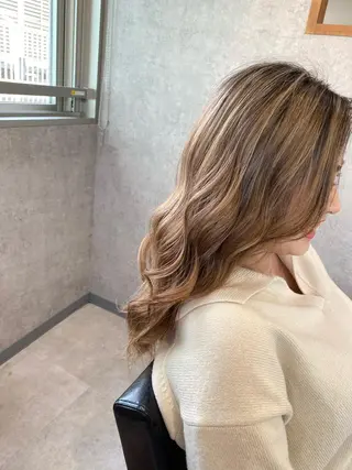 セミロング カラー 矢島颯哉/ハイトーン ブリーチカラー💎のヘアスタイル