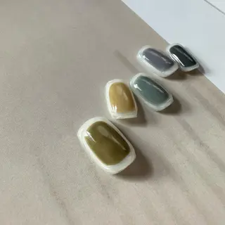 ショート カラー ネイル マツエク・マツパ アイブロウ ar. harajukuのネイルデザイン