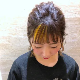 ショート カラー ヘアアレンジ 北花田美容師🍃村尾 光太/むらのヘアスタイル