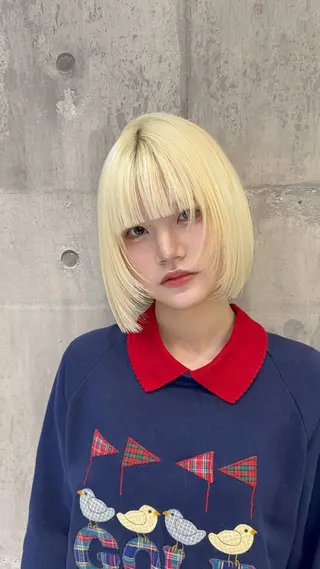 ショート カラー 【縮毛矯正ブリーチ】 MANATO🌈のヘアスタイル