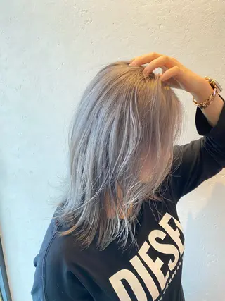 ミディアム カラー 希優🌺ソムリエ /ブリーチ/カットのヘアスタイル