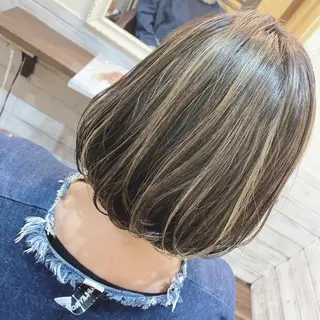 ミディアム カラー 女性指名人気no.1 尾崎のヘアスタイル