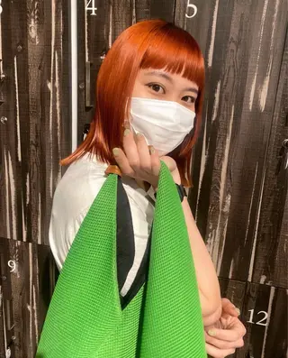 ミディアム カラー ヘアアレンジ mina 🐈‍⬛ ラフな似合わせヘアのヘアスタイル