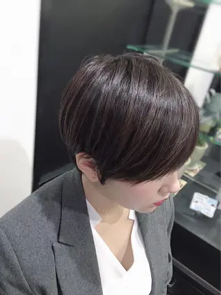 ショート カラー パーマ ヘアアレンジ ジユン 지윤のヘアスタイル