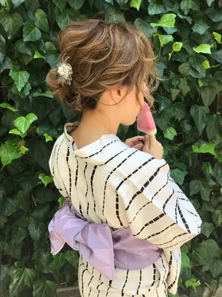 ミディアム ヘアメイク美容師 ayanoのヘアスタイル