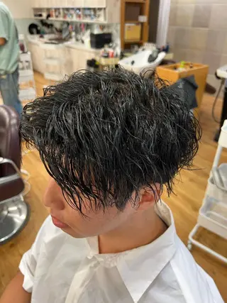 ショート パーマ メンズ 湘南のパーマ職人 🔥清水琉葵🔥のヘアスタイル