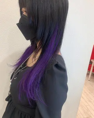 ロング カラー 今村公介 ブリーチ特化、派手髪のヘアスタイル