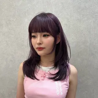 カラー nao 艶カラー🌙* :ﾟのヘアスタイル