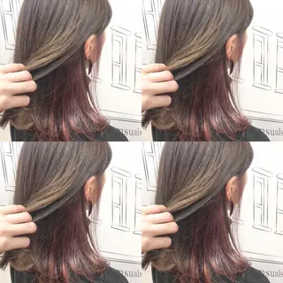 ミディアム カラー TOMOKA 艶髪/透明感カラーのヘアスタイル