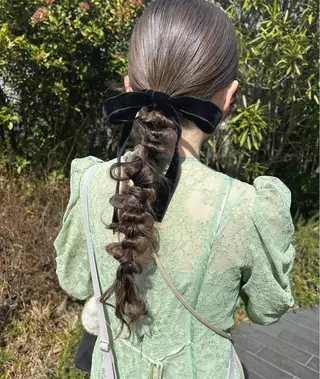 ロング カラー ヘアアレンジ マツエク・マツパ アイブロウ 透明感カラー🫧ヘア セット🫧松本菜月の眉毛・アイブロウイメージ