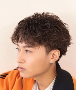 ミディアム パーマ メンズヘア特化 Soraのヘアスタイル