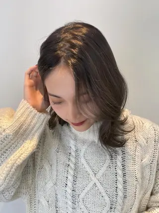 ミディアム カラー 髪質改善特化 🫧松野力也のヘアスタイル