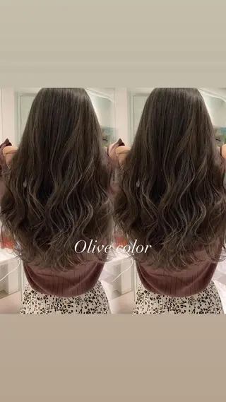 ロング カラー カラーモデル募集三浦 愛哉のヘアスタイル