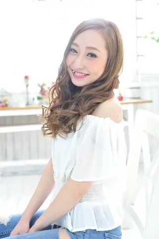 セミロング 西村 雄二/エクステのヘアスタイル