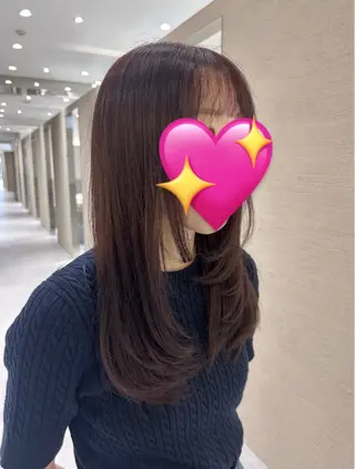 セミロング カラー SALOWIN 新宿三丁目me+所属・レイヤー/ボブ/ パーマ/HARUKAのヘアスタイル