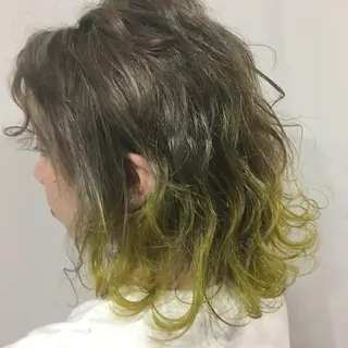 ミディアム カラー メンズパーマ/新潟駅 NOBUTA🔥のヘアスタイル