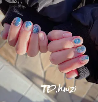 ショート めぐみのネイルサロン スタッフ練習のネイルデザイン