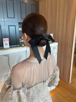 セミロング ヘアアレンジ 青沼夏未/オリーブ/ 寒色カラーのヘアスタイル