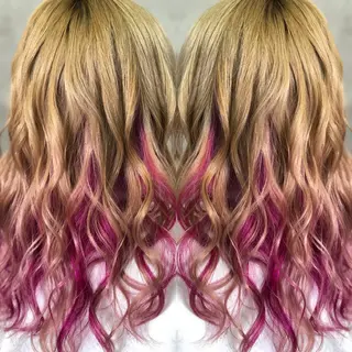 セミロング 西村 雄二/エクステのヘアスタイル