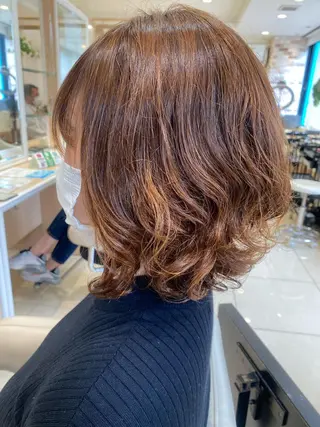 ミディアム パーマ 🩵波巻き／ツイスパ HARU💎のヘアスタイル