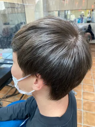 ショート カラー パーマ メンズ 縮毛矯正/ /関内/あべももこのヘアスタイル