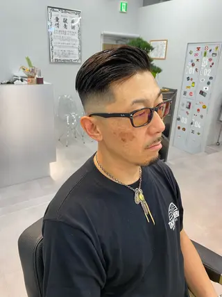 ショート ヘアアレンジ メンズ フェードモデル限定 🔥高円寺Maiのヘアスタイル