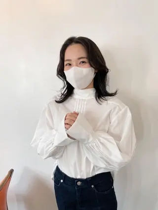 ミディアム カラー h a k u 大倉 卓人のヘアスタイル
