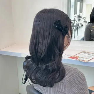 セミロング カラー 💎トレンドカラー 💎桃羽のヘアスタイル