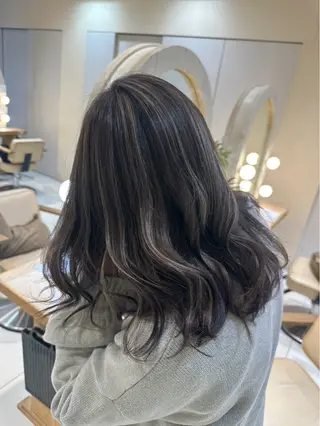 セミロング 本厚木パーマ&ブリー チMEN'Sショートのヘアスタイル