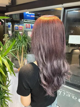 ロング カラー マキノ キョウカのヘアスタイル