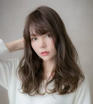 ロング パーマ 艶髪カラー🤍ྀི 強矢　美紗希🩷ྀིのヘアスタイル