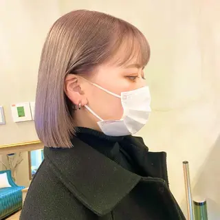 ショート デザインカラー/ボブ ブリーチカラー/ユリのヘアスタイル