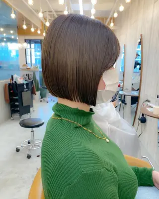 ミディアム カラー ♥️ボブ韓国風ヘア ♥️久保田夢美のヘアスタイル
