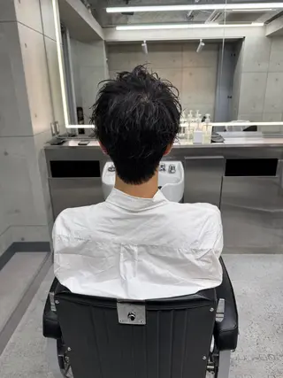 ミディアム パーマ メンズ CHROM TOKYO A.L.T所属・【メンズ・カット】 藪 清正のヘアスタイル