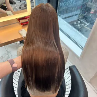 ロング カラー 𝑨𝑲𝑶 🍒/ 暖色カラーのヘアスタイル