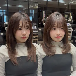 ミディアム 鈴木 彩莉のヘアスタイル