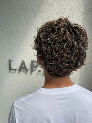 ショート パーマ メンズ LAP.s 中嶋　諒のヘアスタイル