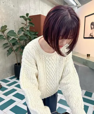 カラー RIN🎀レイヤー/ ボブ/オリーブカラーのヘアスタイル