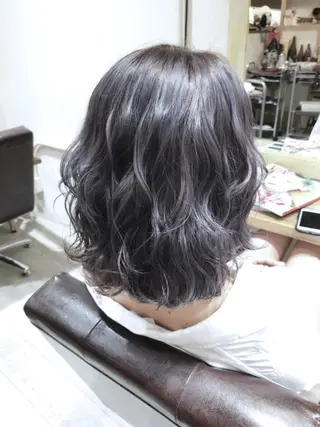 ミディアム カラー パーマ ヘアアレンジ メンズ キッズ ネイル マツエク・マツパ バレイヤージュ/ 髪質改善/渡邉悟🌱のヘアスタイル