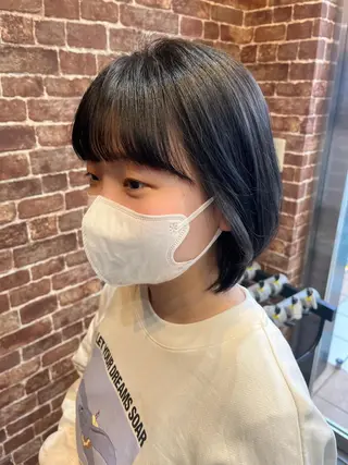 ミディアム カラー パーマ ヘアアレンジ メンズ キッズ ネイル マツエク・マツパ アイブロウ 久木原 ゆりのヘアスタイル