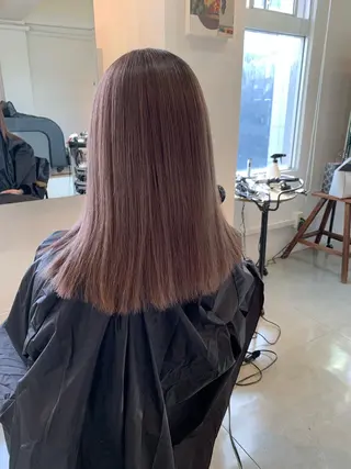 セミロング カラー 船津武俊 フナツタケトシのヘアスタイル