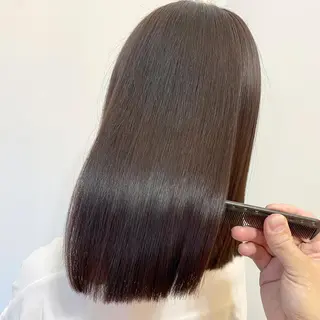ミディアム カラー 髪質改善特化 安東駿介のヘアスタイル